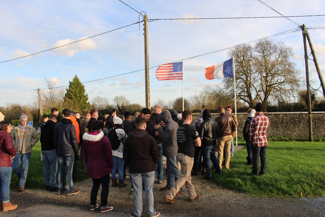 U.S. Marine noncommissioned officers of U.S. Marine Corps Forces Europe and Africa visited Normandy, France, Dec. 11-13, for a battle-field study of the historic amphibious Allied landings during World War II, also known as D-Day. The Marine NCOs are the backbone of service component operations for U.S. European Command that supports numerous NATO-led operations and exercises in Europe that enables the Alliance to continue their proven, enduring partnerships. 