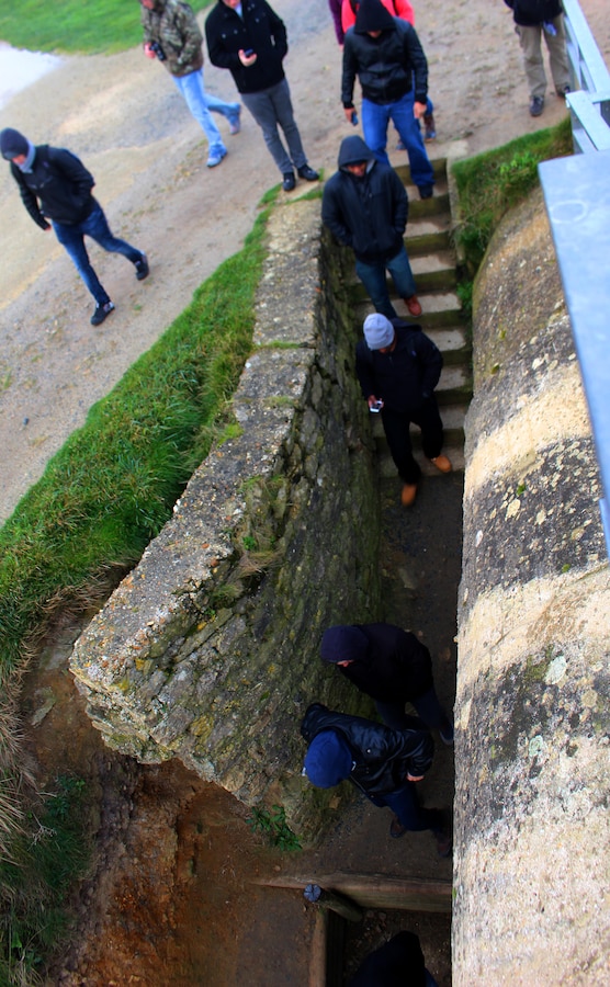 U.S. Marine noncommissioned officers of U.S. Marine Corps Forces Europe and Africa visited the historic Pointe du Hoc in Normandy, France, Dec. 11-13, a pivotal site featuring the remnants of the amphibious Allied landings during World War II, also known as D-Day. The Marine NCOs are the backbone of service component operations for U.S. European Command that supports numerous NATO-led operations and exercises in Europe that enables the Alliance to continue their proven, enduring partnerships. 