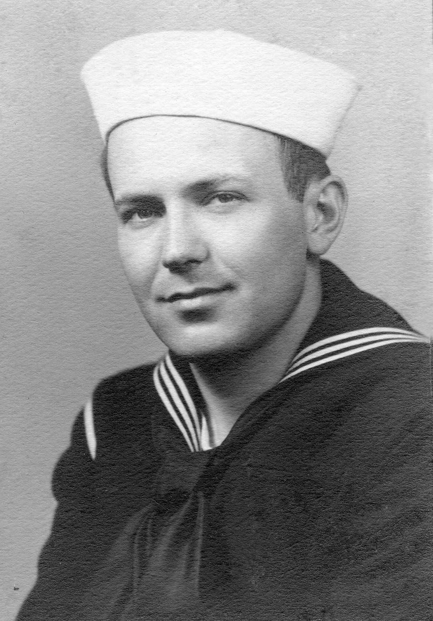 Frank served in the Navy from 1944–1946. He was stationed in the Pacific and served on the PA45/USS Henrico as an electronic technician during WWII. 
