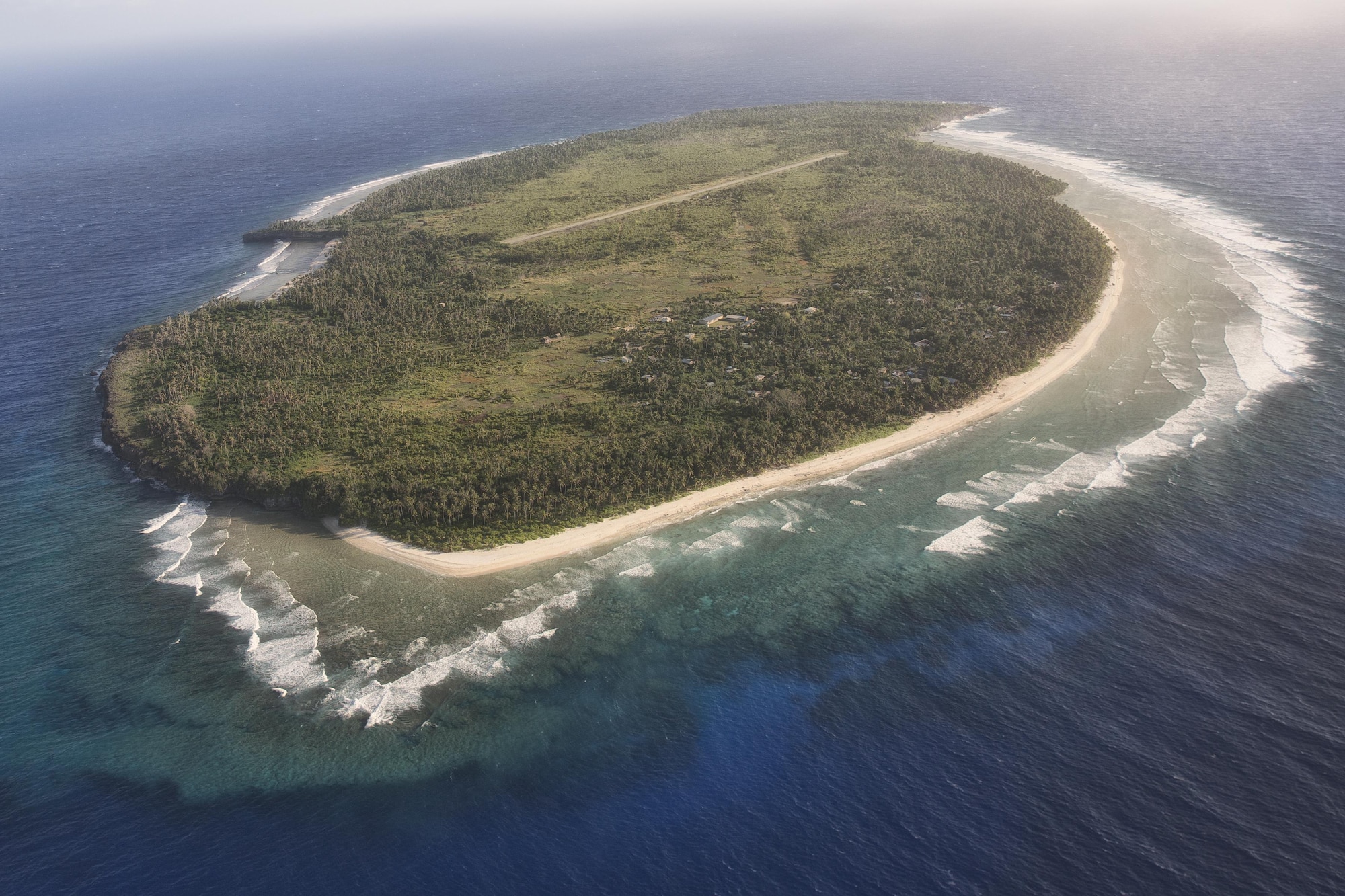 Aerial image of Fais Island, Ulithi Atoll, Federated States of Micronesia, Dec. 8, 2015. (U.S. Air Force photo by Osakabe Yasuo/Released)