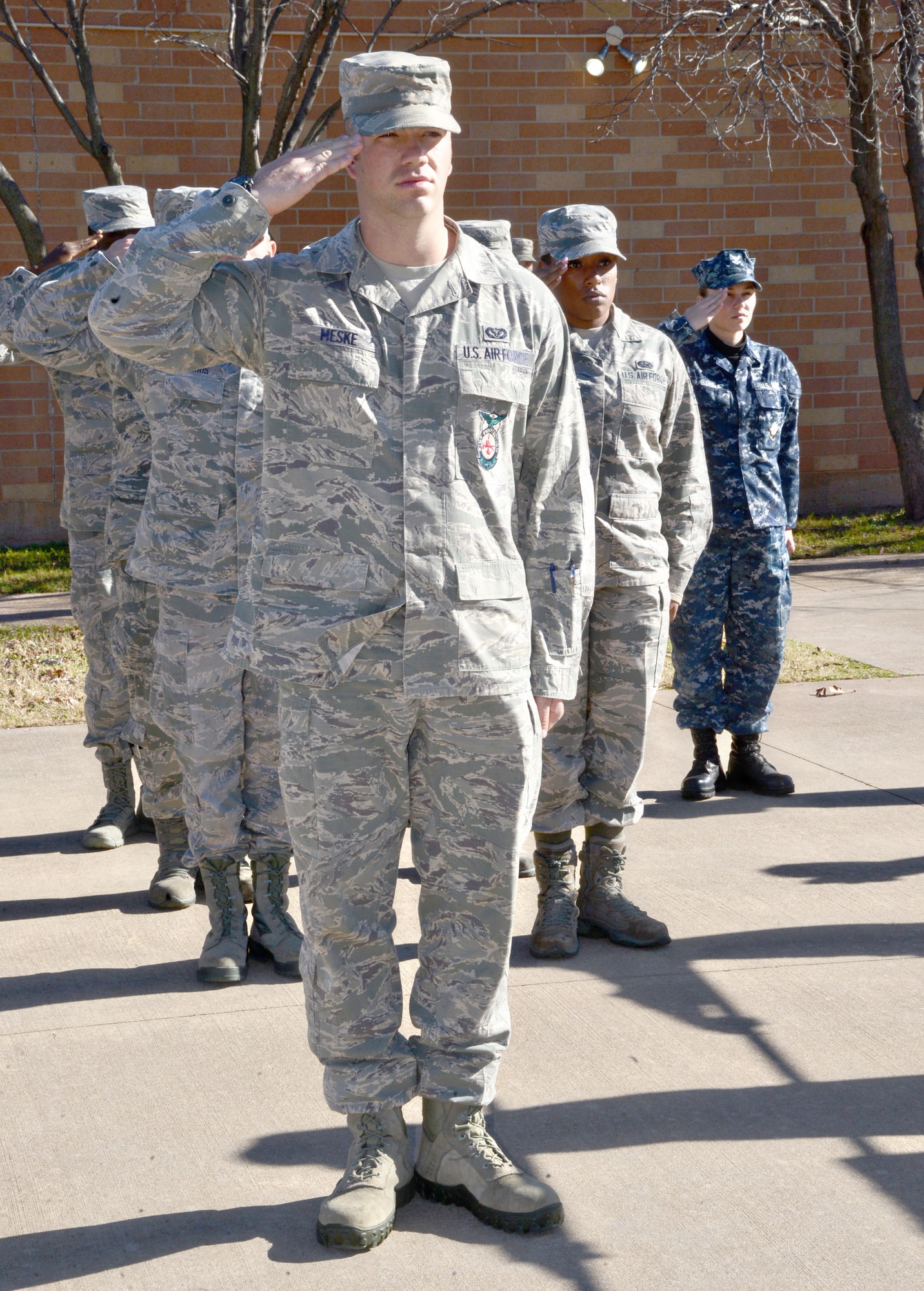 Airman Leadership Class 16-A is one of the most diverse, with 20 percent of the students being from Air National Guard and Reserve units and also three students from the Navy’s Strategic Communications Wing ONE. (Air Force photo by Kelly White/Released)