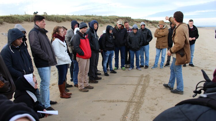 U.S. Marine noncommissioned officers of U.S. Marine Corps Forces Europe and Africa visited Omaha Beach, in Normandy, France, Dec. 11-13, a site of the historic amphibious Allied landings during World War II, also known as D-Day. The Marine NCOs are the backbone of service component operations for U.S. European Command that supports numerous NATO-led operations and exercises in Europe that enables the Alliance to continue their proven, enduring partnerships.