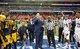 Maj Gen Richard S. Haddad, Air Force Reserve Command vice commander, flips the coin prior to the kickoff of the Air Force Reserve Celebration Bowl at the Georgia Dome in Atlanta Dec. 19. (Air Force photo/Master Sgt. Chance Baibn)