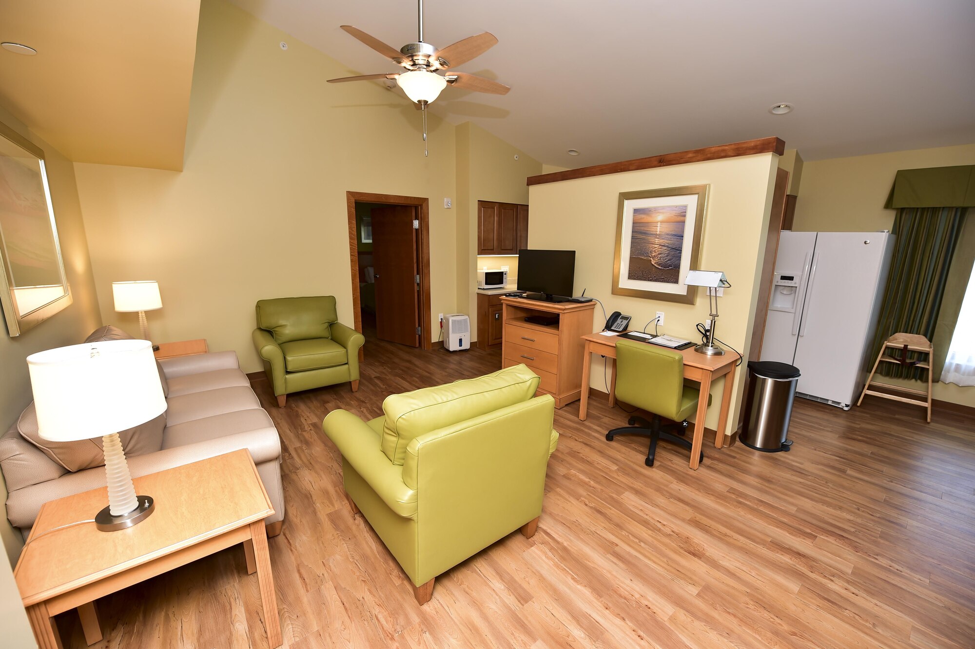 The new two bedroom temporary lodging facility (TLF), which began construction in June 2014, had its grand opening ribbon cutting ceremony at Hurlburt Field, Fla., Dec. 18 2015. The new TLF offers eight two bedroom units which include two handicap-accessible and four pet-friendly rooms. (U.S. Air Force photo by Senior Airman Jeff Parkinson)