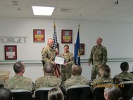 Senior Airman Jennifer Castor, 459th Aeromedical Staging Squadron medical technician, was recognized as the 455th Expeditionary Medical Group Airman Performer of the Month (November), Craig Joint Theater Hospital, Bagram Airfield, Afghanistan. (U.S. Air Force courtesy photo)