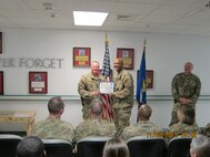 Master Sgt. Brandon Revels, 459th Aerial Staging Squadron NCOIC of Health Services Management, was the 455th Expeditionary Medical Group SNCO Performer of the Month (November), Craig Joint Theater Hospital, Bagram Airfield, Afghanistan. (U.S. Air Force courtesy photo)