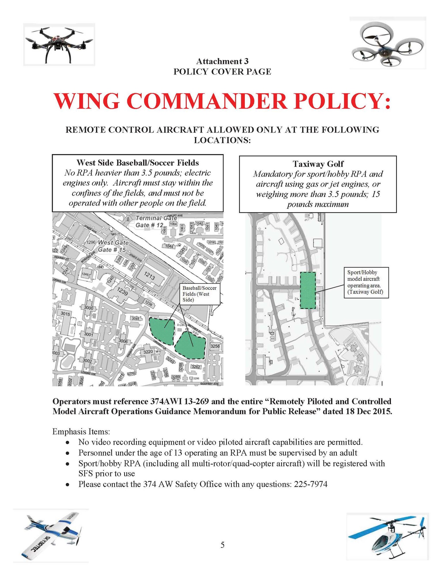 Yokota drone guidance map. (Courtesy of 374th Airlift Wing Public Affairs)