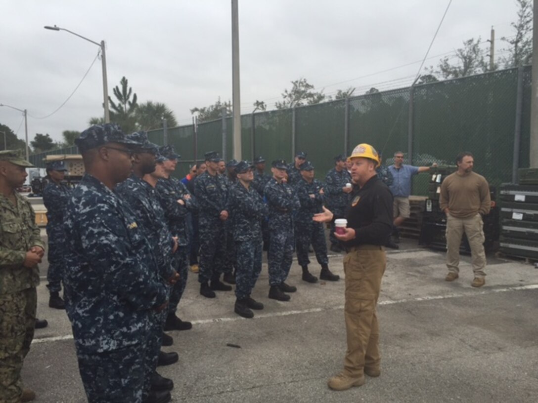Disposition Services Unit Six sailors receive an overview brief of the weekend’s skills training evolutions.