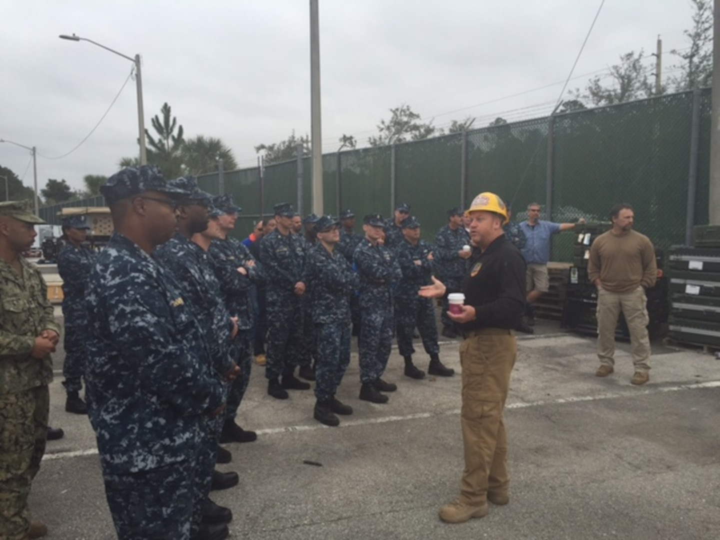 Disposition Services Unit Six sailors receive an overview brief of the weekend’s skills training evolutions.