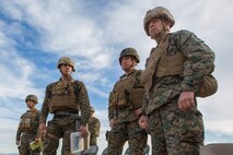 U.S. Marine Corps Lt. Gen. David Berger, 1st Marine Expedtionary Force commanding general, evaluates a rehearsal of concept drill during Steel Knight 16 at Marine Corps Air-Ground Combat Center, Twentynine Palms, Calif., Dec. 10, 2015. Steel Knight is an annual field training exercise that enables 1st Marine Division to test and refine its command and control capabilities by acting as the headquarters element for a forward-deployed Marine Expeditionary Force. (U.S. Marine Corps Combat Camera photograph by ( Lance Cpl. Roderick L. Jacquote)/RELEASED)