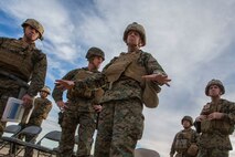 U.S. Marine Corps Lt. Gen. David Berger, 1st Marine Expedtionary Force commanding general, evaluates a rehearsal of concept drill during Steel Knight 2016 at Marine Corps Air-Ground Combat Center, Twentynine Palms, Calif., Dec. 10, 2015. Steel Knight is an annual field training exercise that enables 1st Marine Division to test and refine its command and control capabilities by acting as the headquarters element for a forward-deployed Marine Expeditionary Force. (U.S. Marine Corps Combat Camera photograph by ( Lance Cpl. Roderick L. Jacquote)/RELEASED)