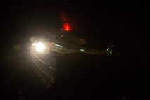 U.S. Marines with 1st Reconnaisance Battalion board a UH-1Y Huey Venom during Steel Knight 16 (SK-16) at Marine Corps Air-Ground Combat Center Twentynine Palms, Calif., Dec. 11, 2015. Steel Knight is an annual field training exercise that enables 1st Marine Division to test and refine its command and control capabilities by acting as the headquarters element for a forward-deployed Marine Expeditionary Force.(U.S. Marine Corps Combat Camera Photo by Lance Cpl. Nathaniel Castillo/RELEASED)