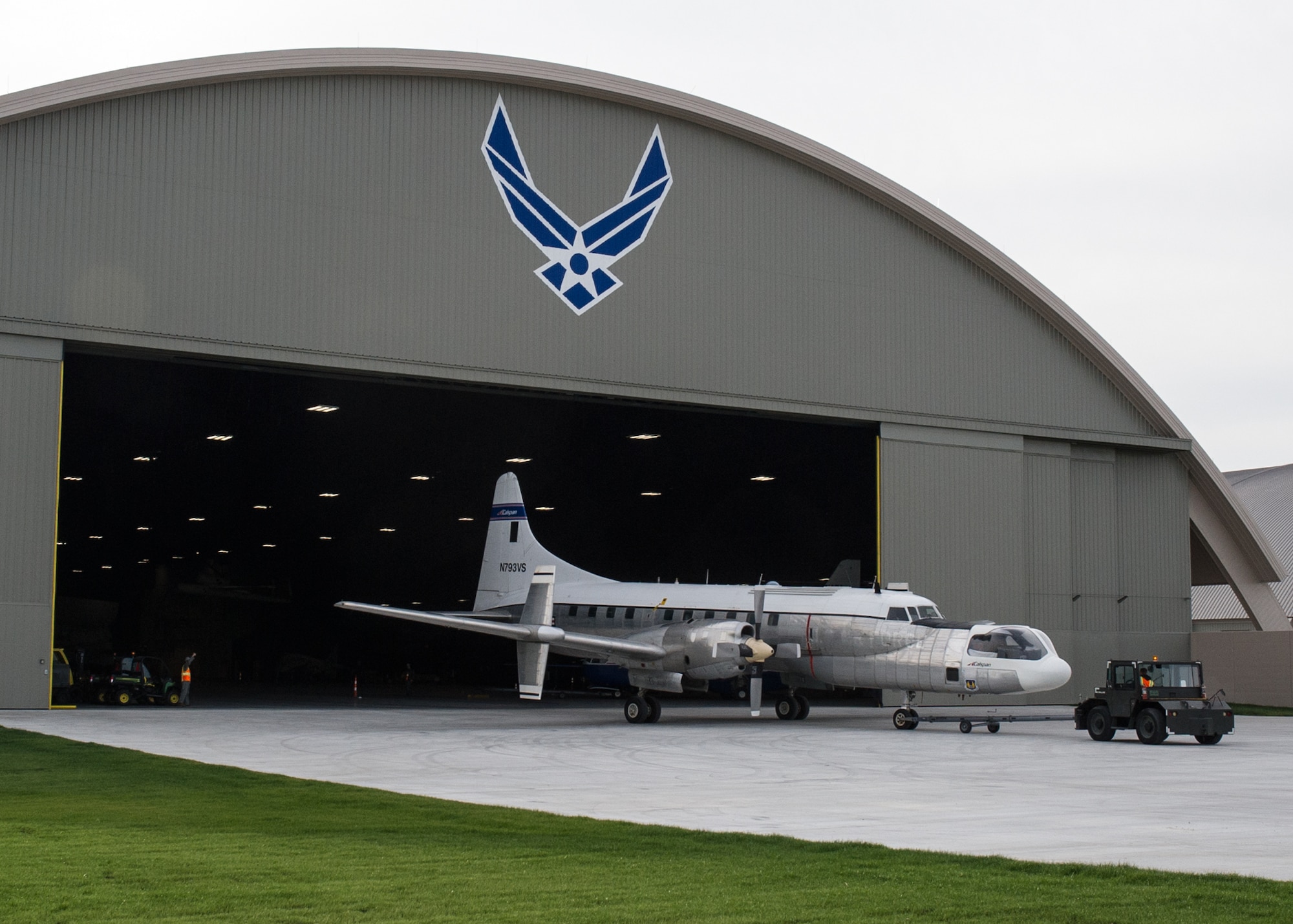 The Convair NC-131H Total In-Flight Simulator (TIFS) in front of the museum's fourth building on Dec, 8,2015. (U.S. Air Force photo)