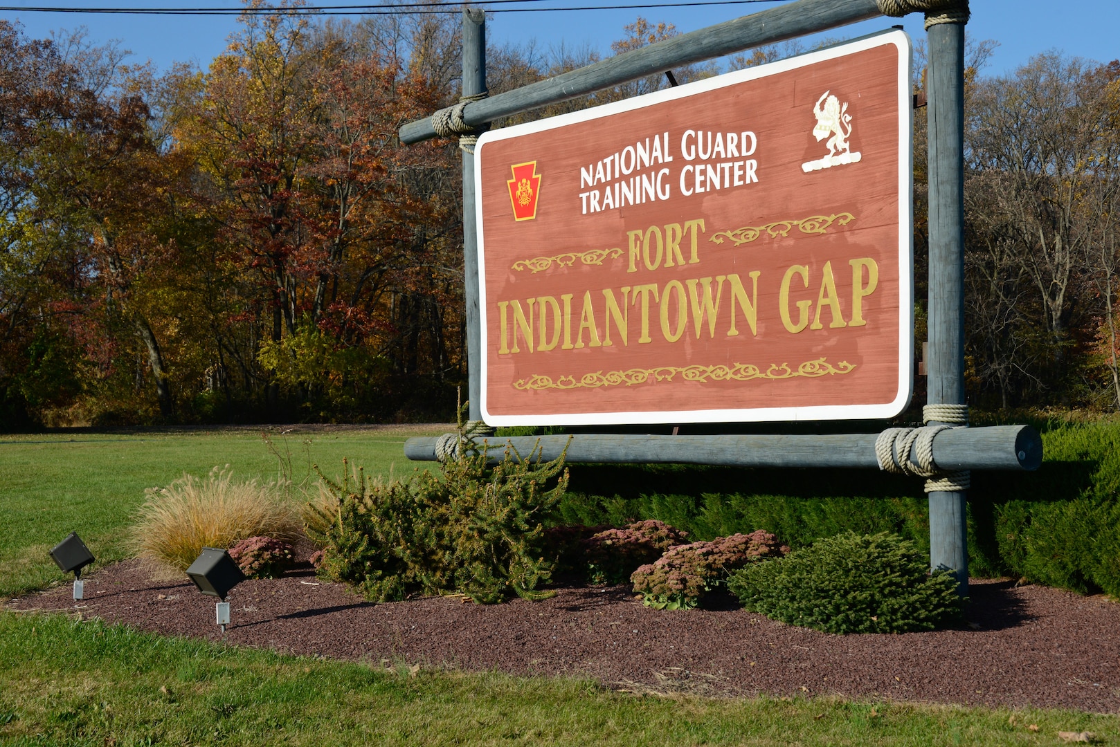 Autumn colors are on display at Fort Indiantown Gap, Nov. 4, 2105. The 17,000-acre Army installation offers many great fall activities as well as some breathtaking scenery. 