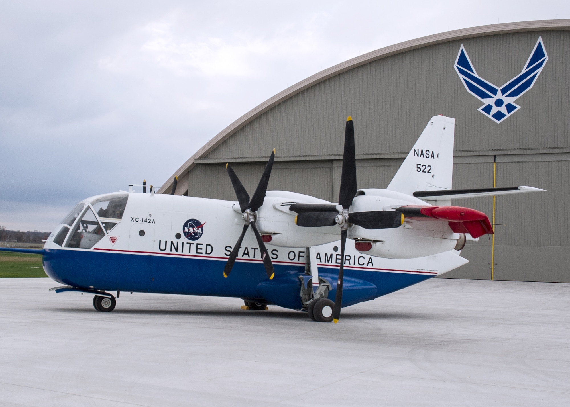 Chance-Vought/LTV XC-142A at the National Museum of the United States Air Force. (U.S. Air Force photo)
