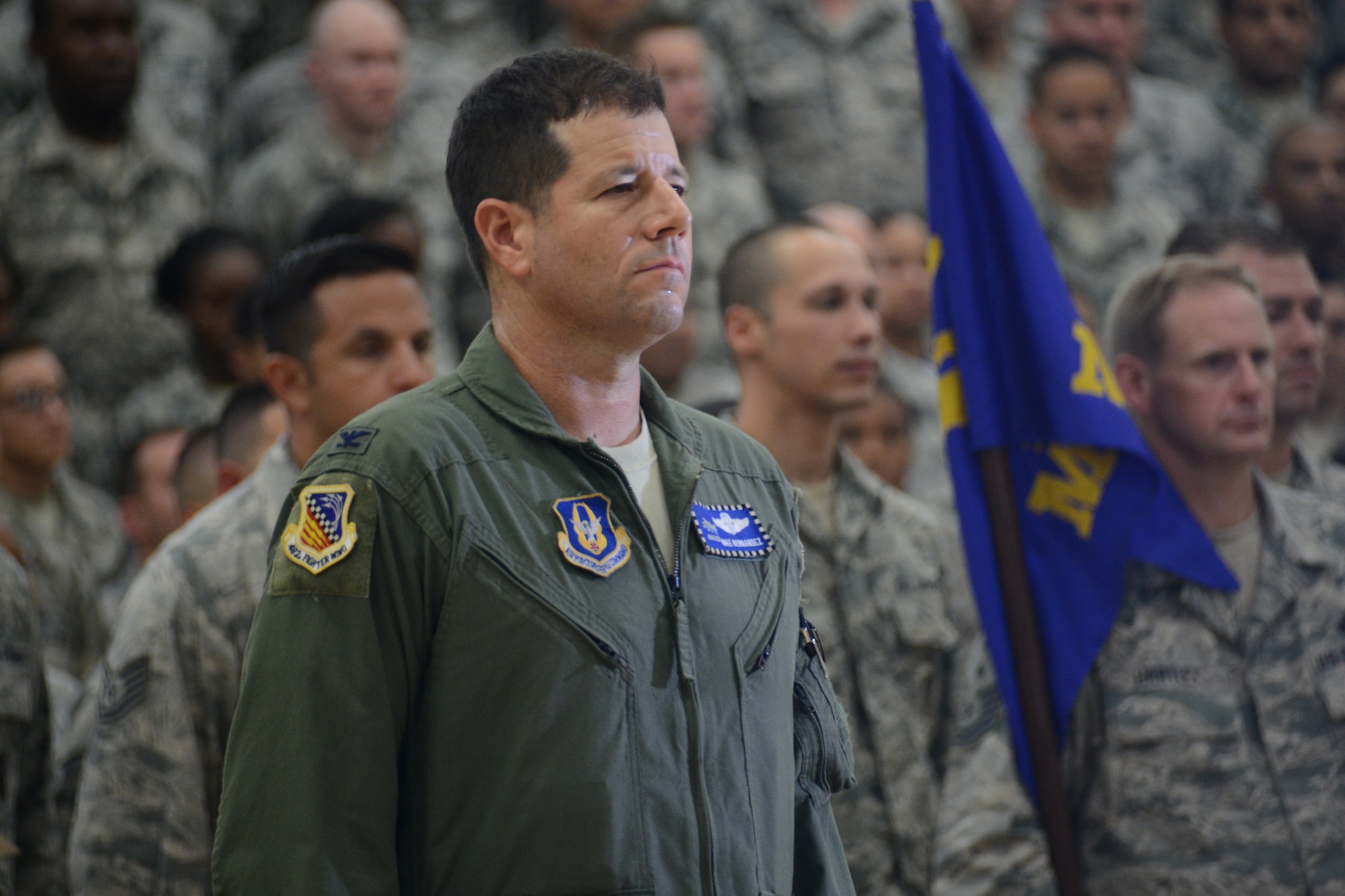 Three Air Force Reserve officers have been selected to lead active-duty units under the voluntary Extended Active Duty tour program. Col. Michael Hernandez, 482nd Fighter Wing vice commander, Homestead Air Reserve Base, Florida, will command the 325th Fighter Wing, Tyndall Air Force Base, Florida. (U.S. Air Force photo/Senior Airman Aja Heiden) 

