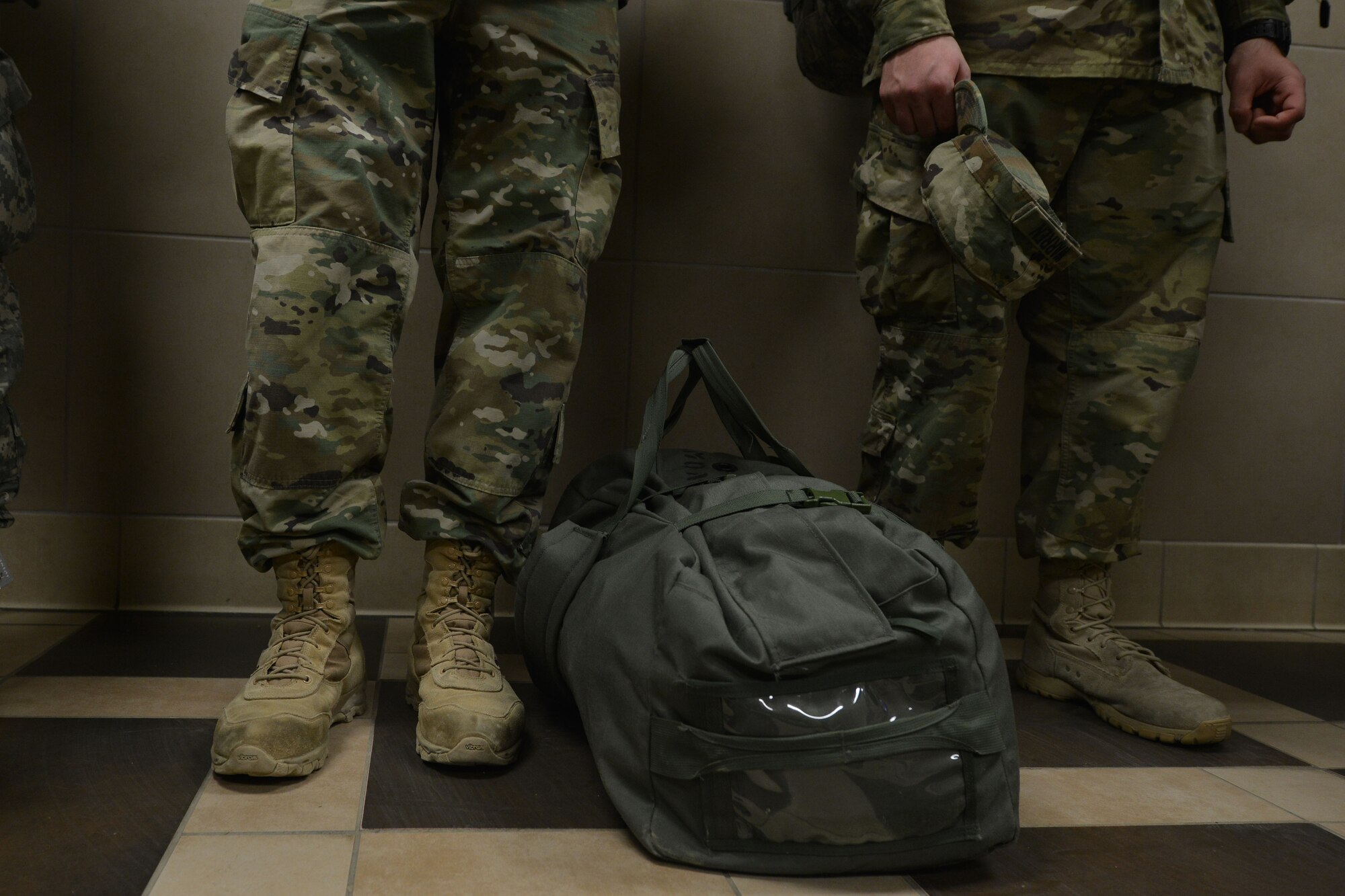 Advanced Individual Training students  assigned to the 128th Aviation Brigade wait to be released for exodus at Fort Eustis, Va., Dec. 18, 2015. More than 982 students were released for exodus, during which they were granted leave for the holiday season. (U.S. Air Force photo by Staff Sgt. Natasha Stannard)