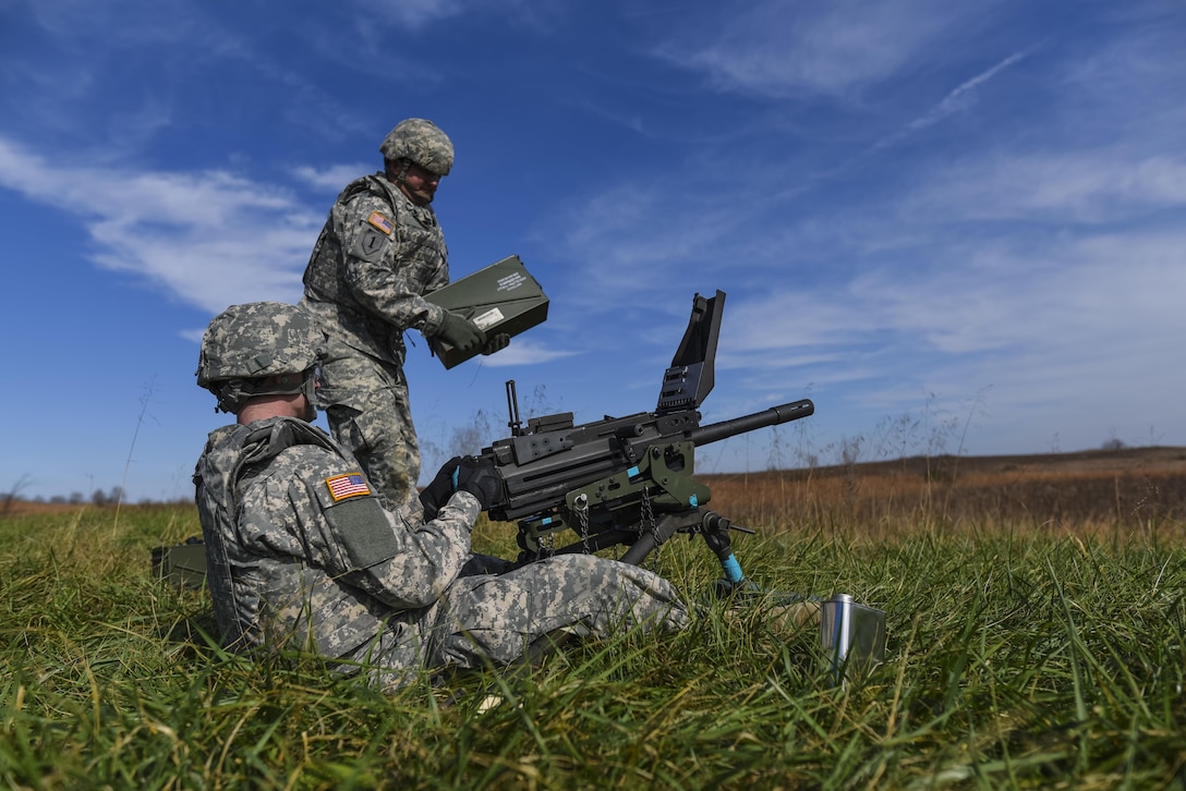 U.S. Army Reserve Soldiers from various military police units across the Midwest take part in a MK19 machine grenade launcher range at Camp Atterbury, Ind., Nov. 7. The 384th Military Police Battalion, headquartered at Fort Wayne, Ind., organized a three-day range and field training exercise involving more than 550 U.S. Army Reserve Soldiers and incorporated eight different weapons systems, plus combat patrolling and a rifle marksmanship competition at Camp Atterbury, Ind., Nov. 5-7. (U.S. Army photo by Master Sgt. Michel Sauret)