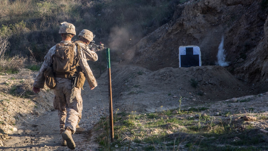 U.S. Marines with Special-Purpose Marine Air-Ground Task Force Crisis Response-Africa participate in a live-fire range during a week-long bilateral exercise with Spanish Legionnaires, near Almeria, Spain, Dec. 14-18, 2015. The presence of U.S. Marines from SPMAGTF-CR-AF, based in Morón Air Base, Spain has enabled a notable increase in joint training opportunities between the two NATO allies. 