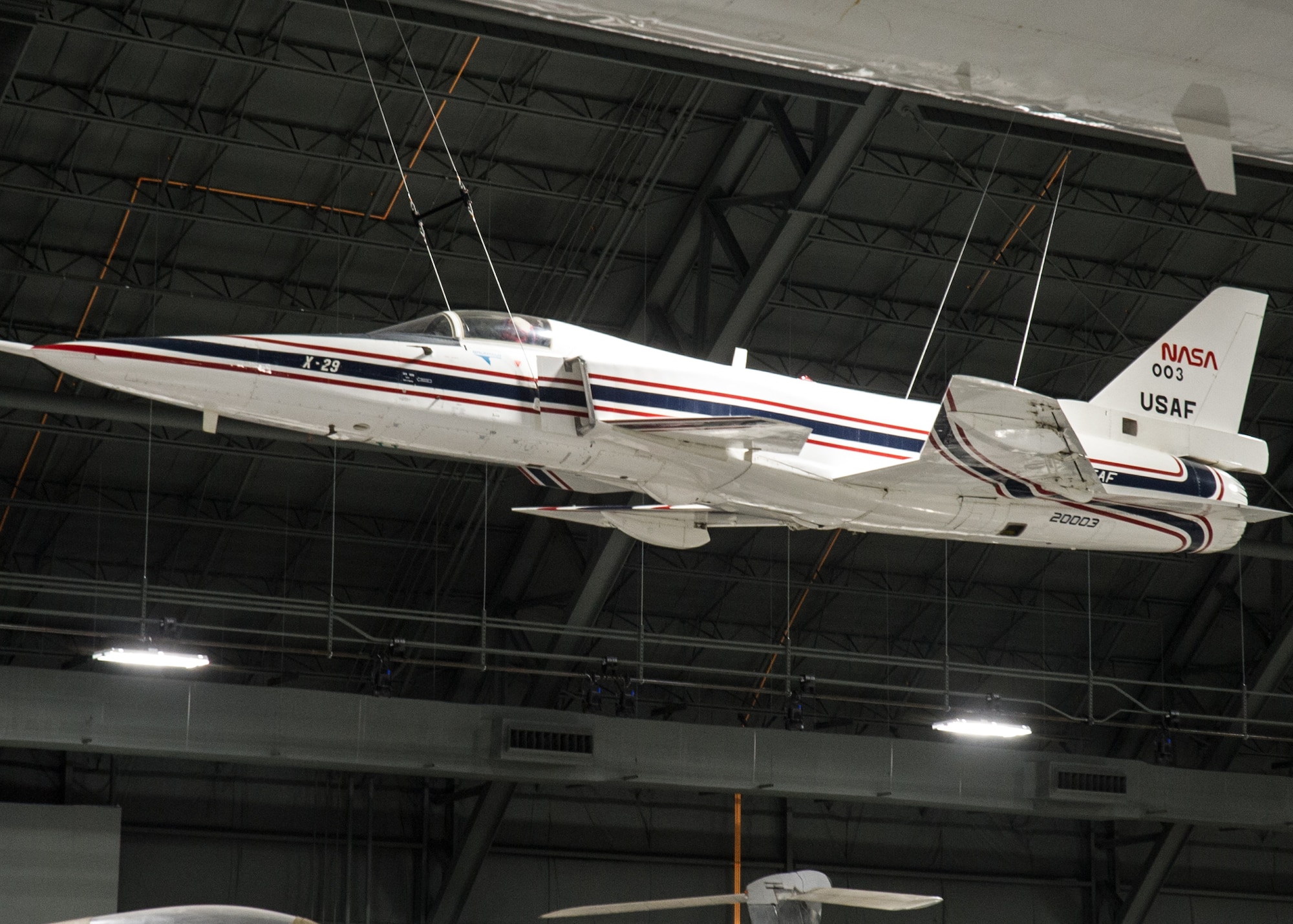 Grumman X-29A in the R&D Gallery at the National Museum of the U.S. Air Force on December 28, 2015. (U.S. Air Force photo)