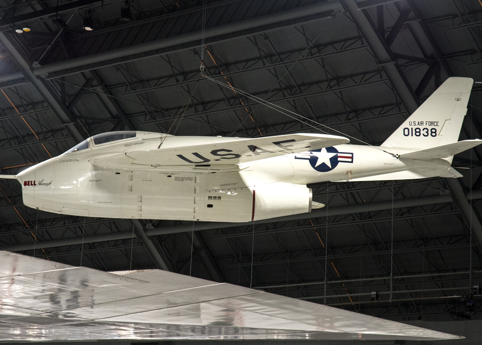 Bell X-5 in the R&D Gallery at the National Museum of the U.S. Air Force on December 28, 2015. (U.S. Air Force photo)