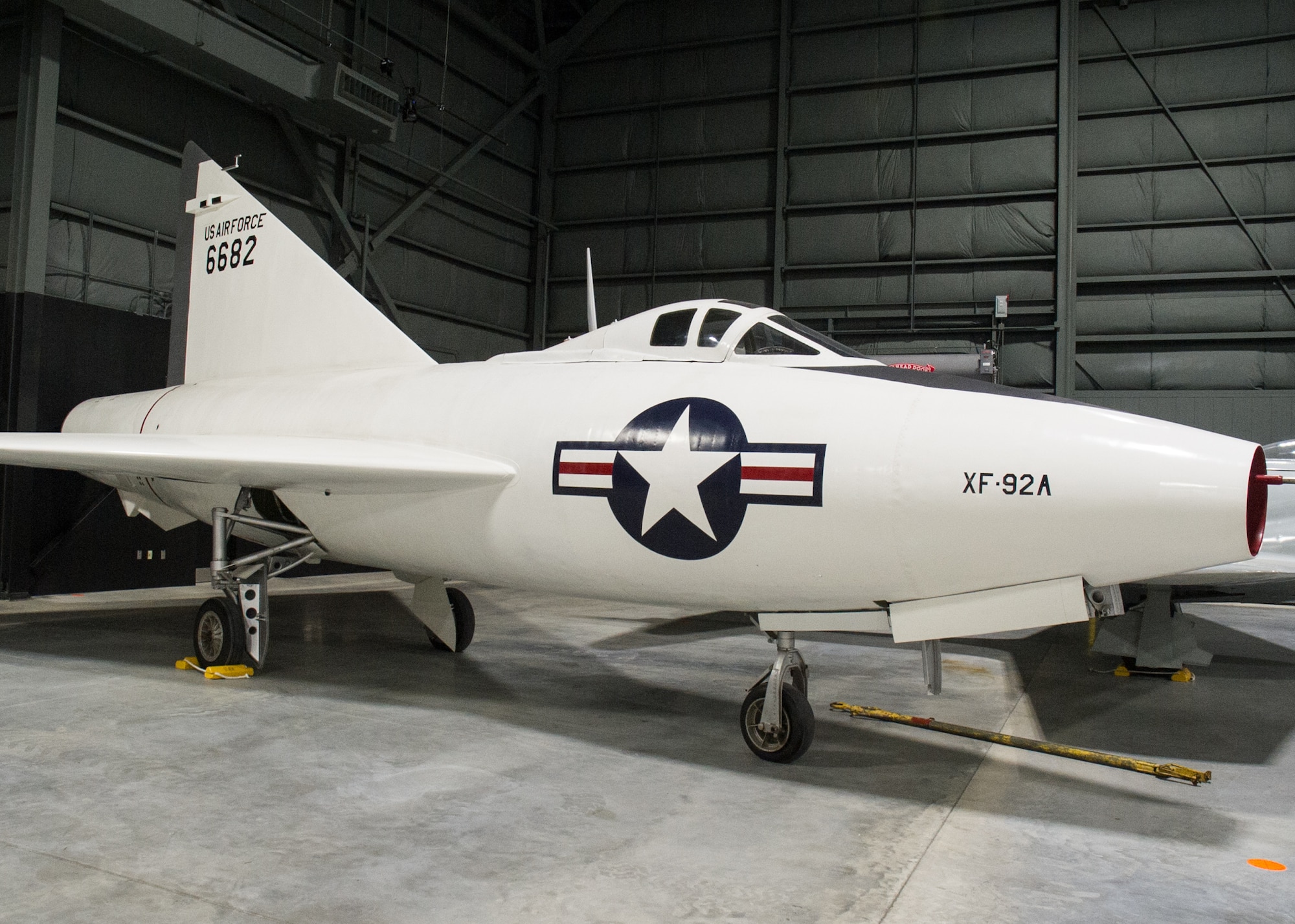 Convair XF-92A in the Research & Development Gallery at the National Museum of the U.S. Air Force on December 28, 2015. (U.S. Air Force photo)