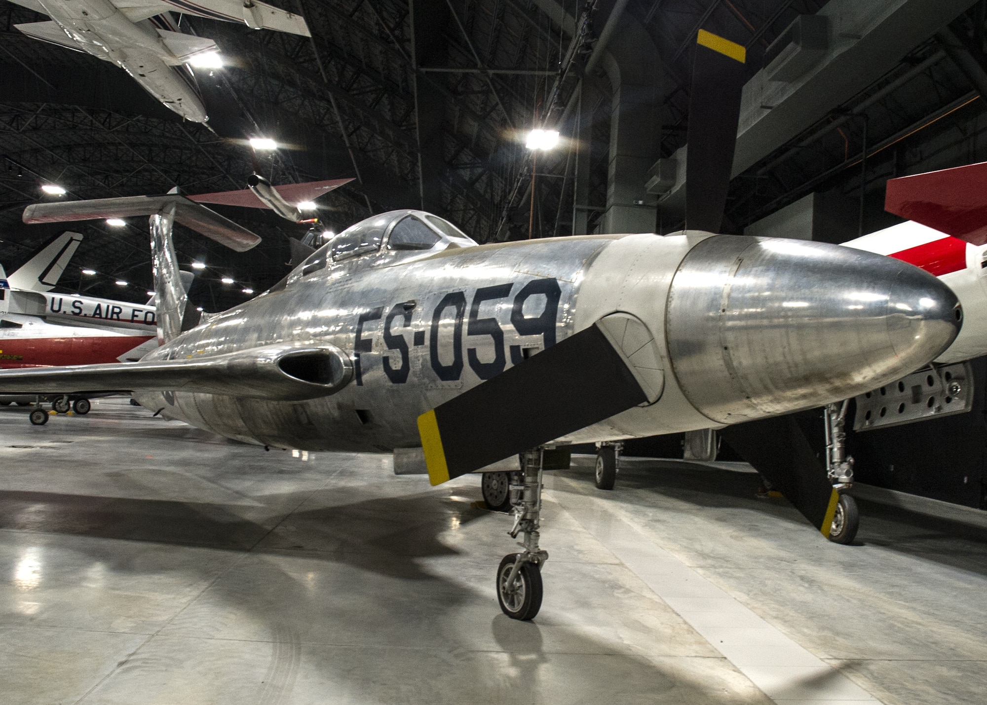 Republic XF-84H in the Research & Development Gallery at the National Museum of the U.S. Air Force on December 28, 2015. (U.S. Air Force photo)