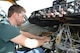 Michael Johnson, an electrician with the 564th Aircraft Maintenance Squadron prepares wiring for installation of new liquid crystal displays in a KC-135 cockpit at Tinker Air Force Base Dec. 22, 2015. The new displays are part of the latest KC-135 Stratotanker upgrade called Block 45 which will be retro fitted into Air Force Reserve Command jets in the 507th Air Refueling Wing starting in Feb. 2016. (Air Force Photo/Maj. Jon Quinlan) 
