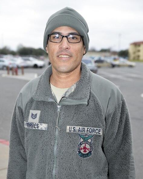 Tech. Sgt. Angel Torres, 2nd Civil Engineer Squadron fire inspector said, “This new year I plan to spend more time with my wife and children and also develop my professional skills.” (U.S. Air Force photo/Airman 1st Class Mozer O. Da Cunha)
