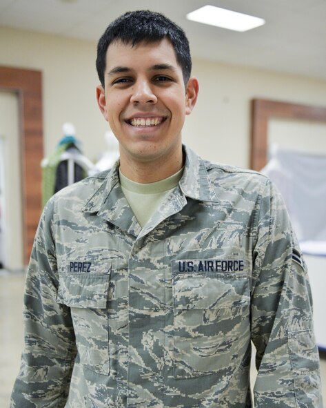 Airman 1st Class David Perez, 2nd Maintenance Squadron electronic warfare apprentice said, “My resolution for next year is to get a perfect score on my physical fitness test and to be the best I can be to earn a below the zone promotion to senior airman.” (U.S. Air Force photo/Airman 1st Class Mozer O. Da Cunha)