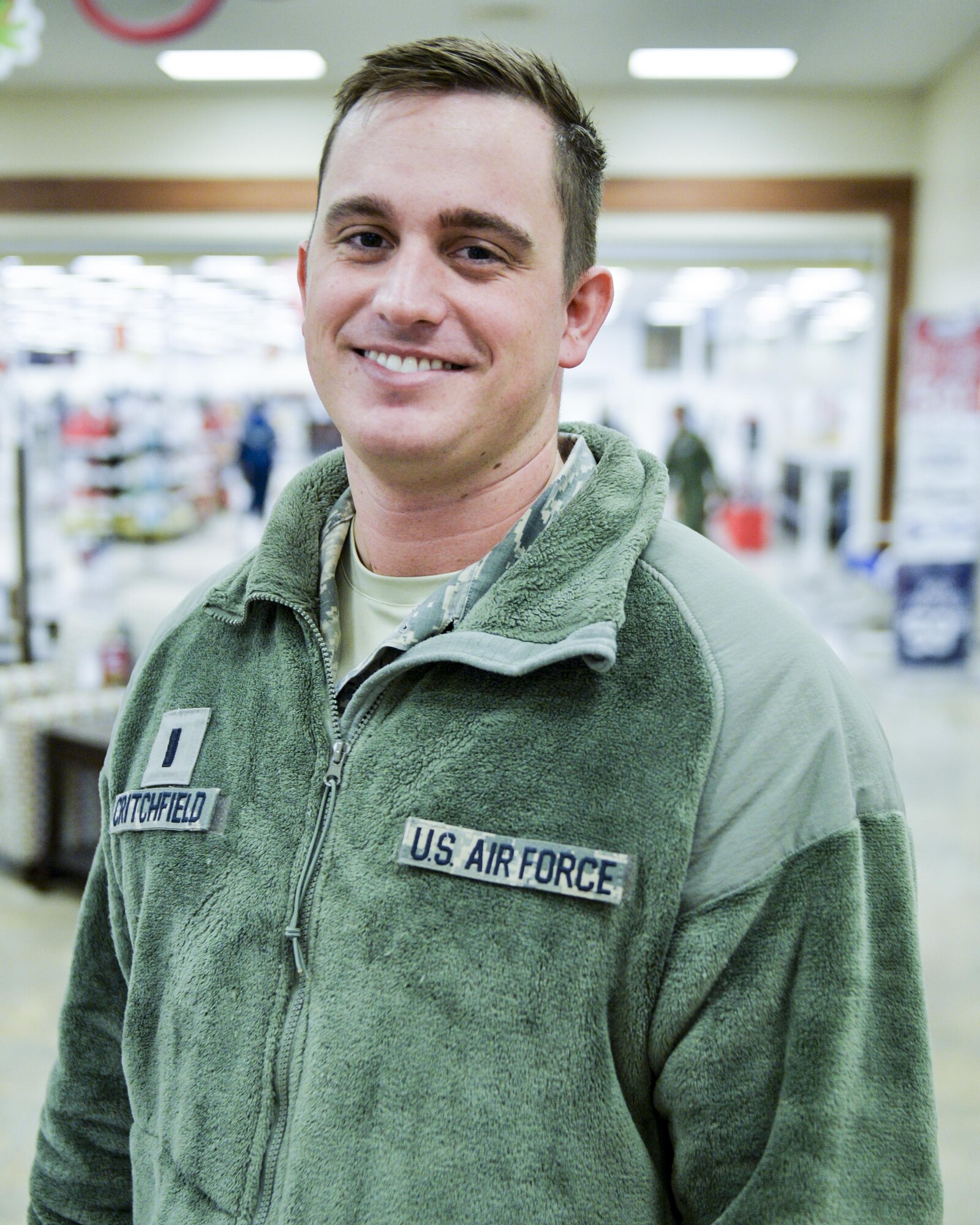 1st Lt. Ryan Critchfield, 2nd Logistics and Readiness Squadron deployment and distribution flight commander said, “My resolution for this upcoming year is to spend more time with my wife and son and to attend church as a family more often.”(U.S. Air Force photo/Airman 1st Class Mozer O. Da Cunha)
