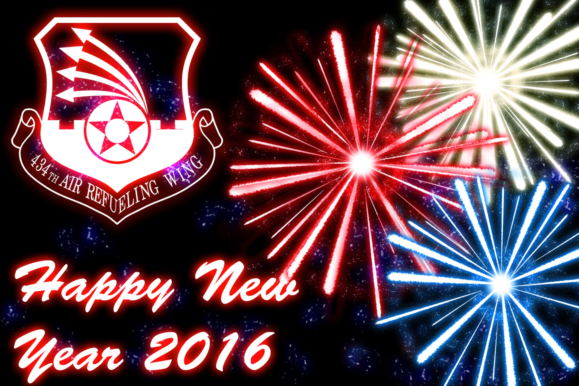 The men and women of Grissom wish everyone happy New Year 2016. (U.S. Air Force graphic)