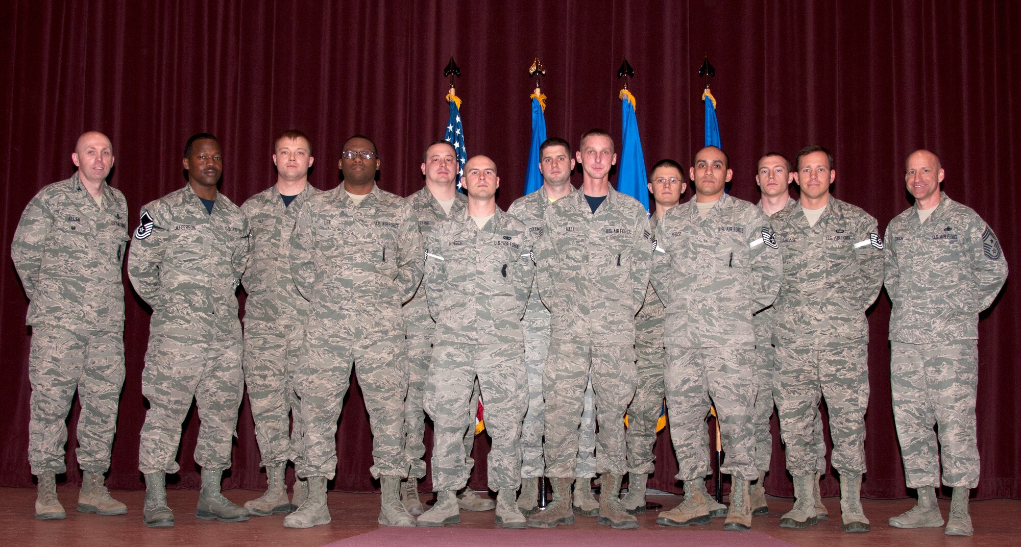 The 90th Missile Wing celebrated January enlisted promotees at a ceremony at the F.E. Warren Base Theater here Jan. 30, 2014.

