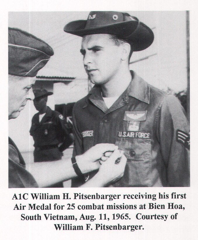 A1C William H. Pitsenbarger receiving an Air Medal.
Medal of Honor recipient, Vietnam.