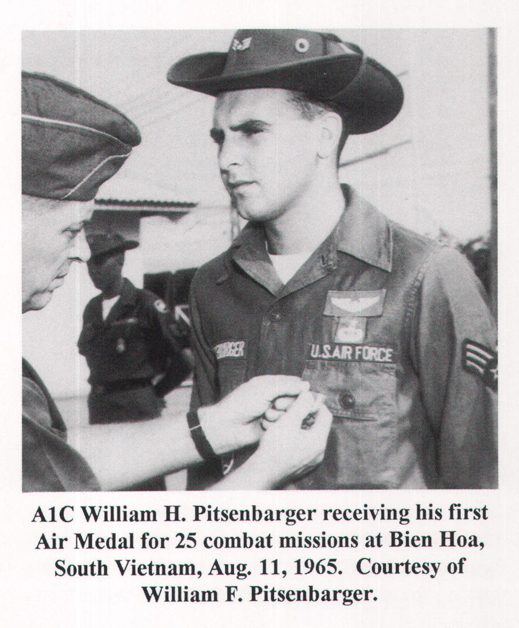 A1C William H. Pitsenbarger receiving an Air Medal.
Medal of Honor recipient, Vietnam.