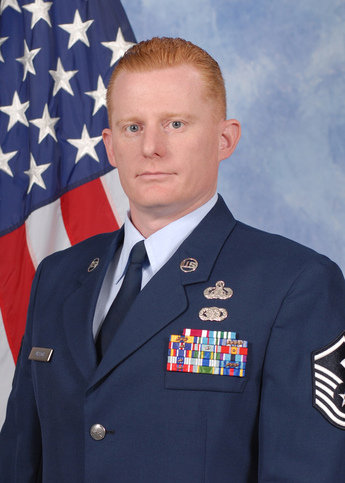 GOODFELLOW AIR FORCE BASE, Texas -- Master Sgt. Brandon C. Welton, 17th Medical Group, is the 17th Training Wing 2014 First Sergeant of the Year. (U.S. Air Force photo/ 17th Training Wing Public Affairs)