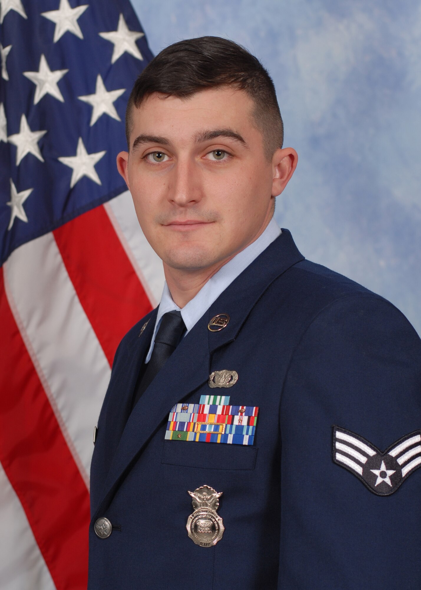 GOODFELLOW AIR FORCE BASE, Texas -- Senior Airman Steven J. Rock, 17th Mission Support Group, is the 17th Training Wing 2014 Airman of the Year and the Team Goodfellow Junior Service Member of the Year. (U.S. Air Force photo/ 17th Training Wing Public Affairs)