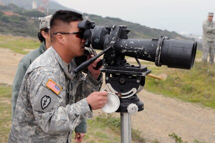 A California National Guardsman monitors the waters off the coast near San Diego, Calif., on Dec. 14, 2010. The National Guard is supporting Customs and Border Protection and Immigration and Customs Enforcement. The Virginia National Guard just sent a team of Soldiers to the Southwest.