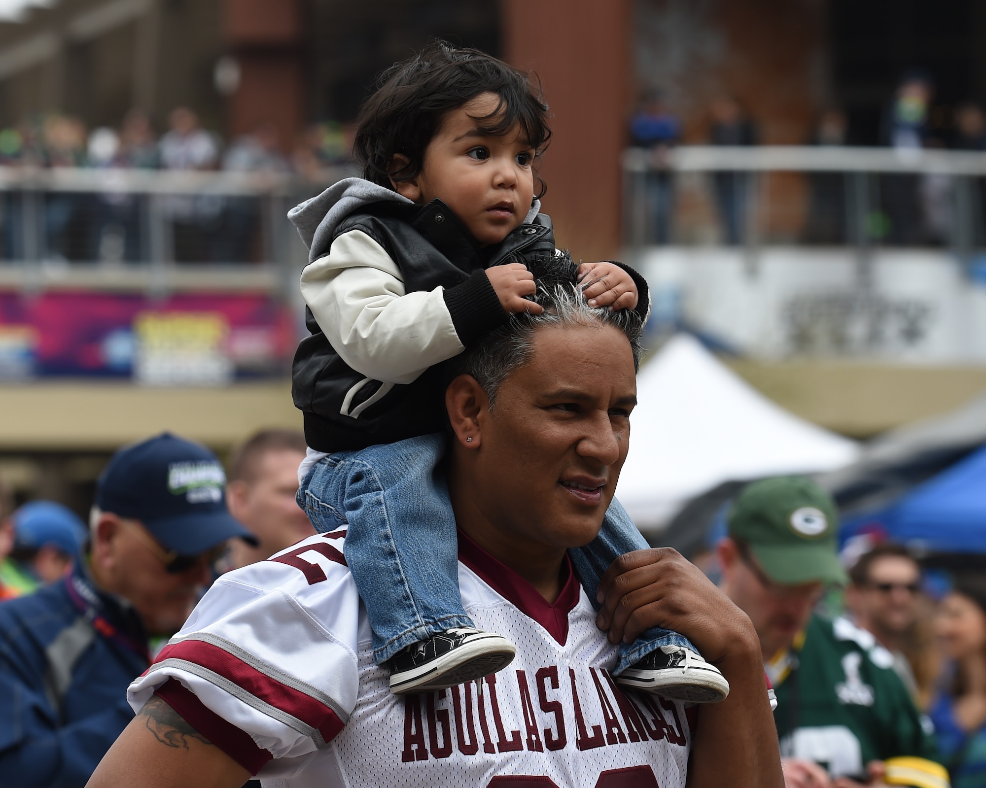 Super Bowl XLIX fans watch Max Impact’s performance at Westgate Entertainment District in Glendale, Az., Feb. 1, 2015. Max Impact is the U.S. Air Force’s premier rock band. (U.S. Air Force photo/ Senior Airman Nesha Humes)