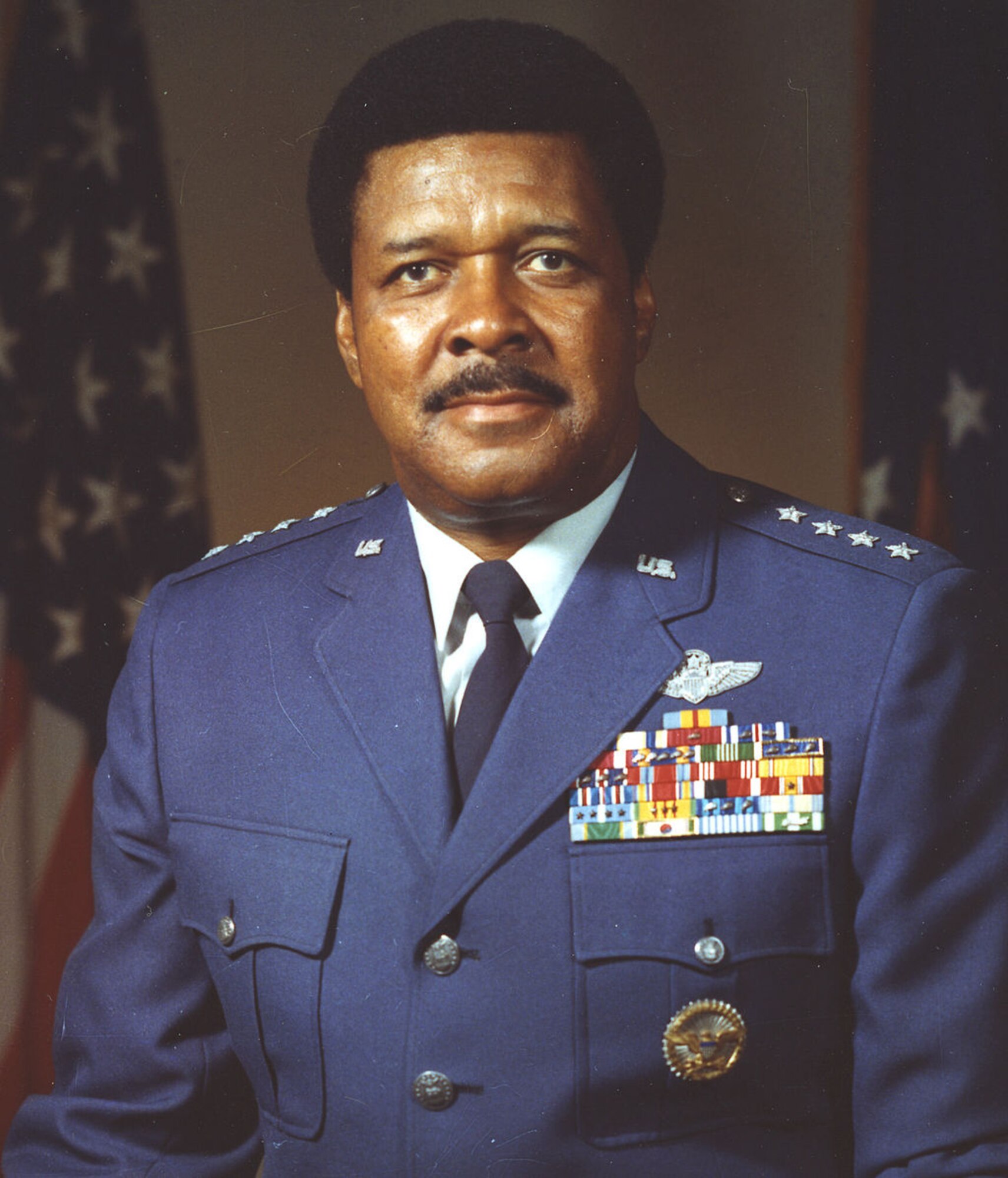 Gen. Daniel R. “Chappie” James Jr. (1920-1978), a Tuskegee Airmen who trained and served during World War II, became the first African American to achieve the grade of four-star general in 1975. (U.S. Air Force photo)