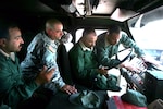 A soldier from the Royal Moroccan Army translates course material about the Heavy Equipment Transport System in Agadir, Morocco, as a member of the Tennessee Army National Guard's 1175th Transportation Company looks on, May 6, 2010. The course for Moroccan motor transportation drivers was part of AFRICAN LION '10, an annually-scheduled, joint, combined U.S.-Moroccan exercise.