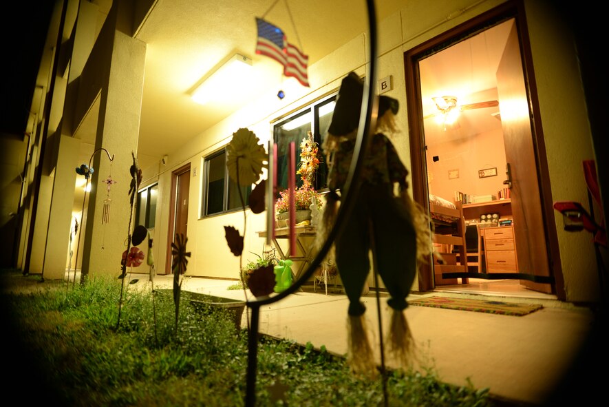 Fostering a welcoming environment with their dorm room decorations and style comes naturally for Senior Airman Shellby Matullo and Airman 1st Class Lauren O’Connor, 2nd Bomb Wing Public Affairs broadcast journalists, Barksdale Air Force Base, La., Feb. 2, 2015. Matullo’s and O’Connor’s dorm has received praise and recognition from base leadership and distinguished visitors as a model of good health and living. (U.S. Air Force photo/Airman 1st Class Curt Beach)