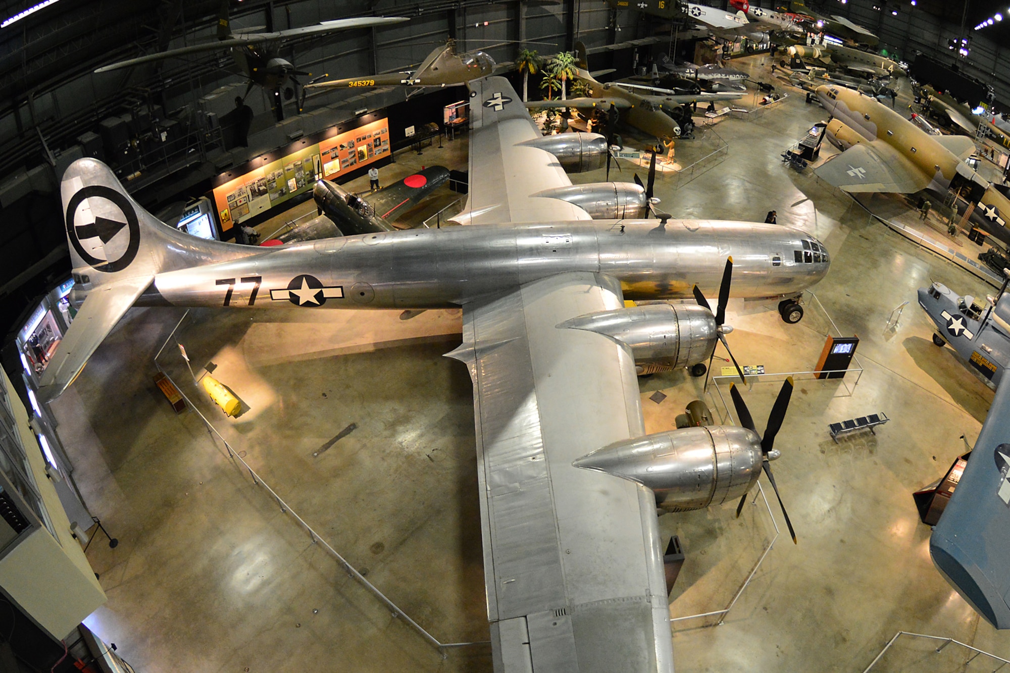 DAYTON, Ohio -- Boeing B-29 Superfortress "Bockscar" in the World War II Gallery at the National Museum of the United States Air Force. (U.S. Air Force photo)
