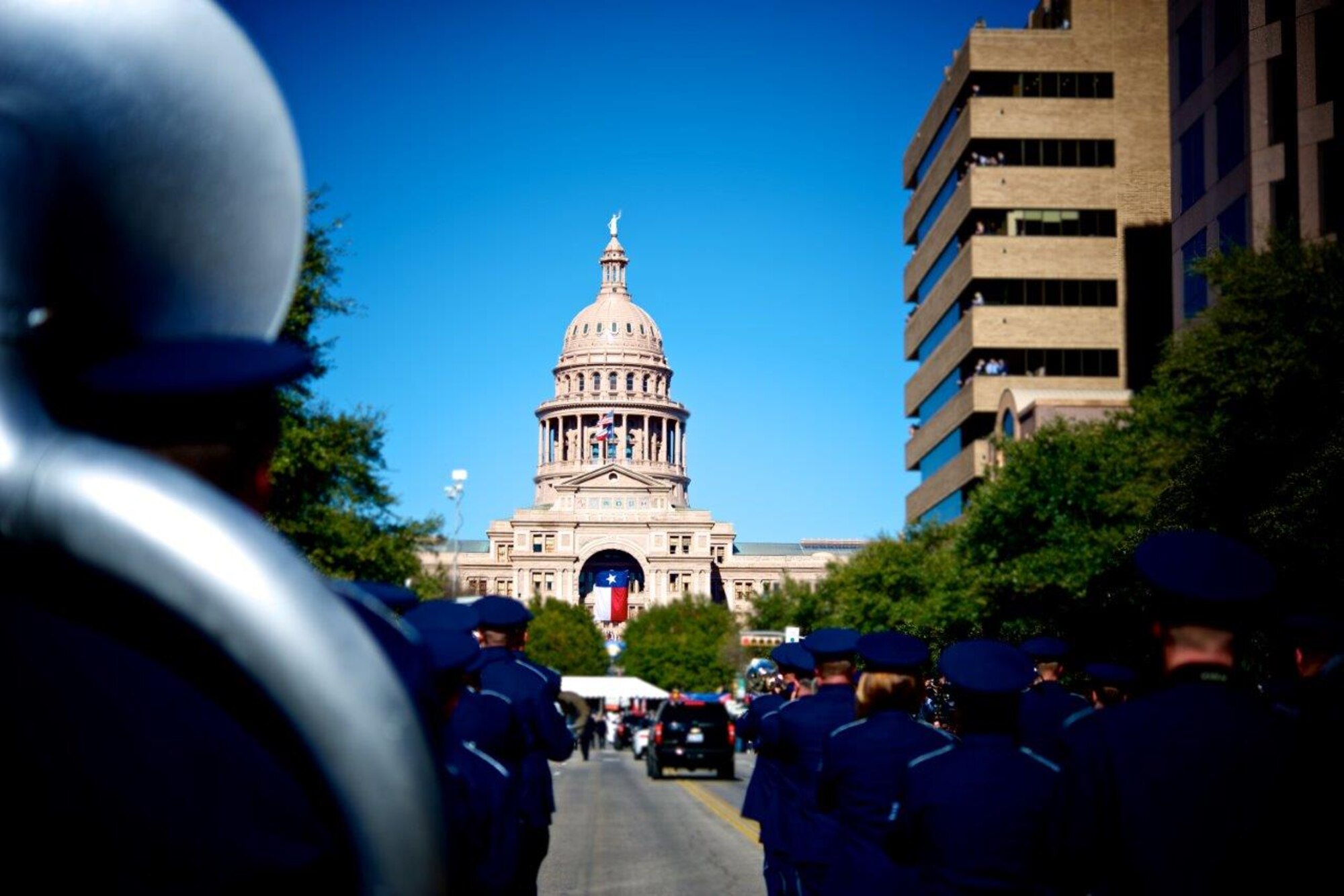 USAF Band of the West in Austin, TX for the Governor's Inaugural parade.  20 Jan 2015