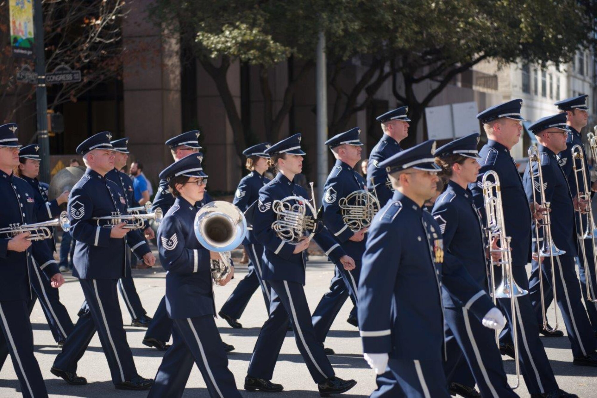 USAF Band of the West in Austin, TX for the Governor's Inaugural parade.  20 Jan 2015