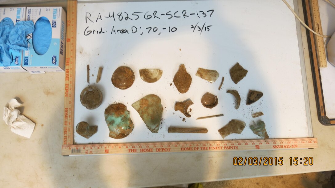 Crews recovered a small amount of American University Experiment Station-related glass at 4825 Glenbrook Road on Feb. 3, 2015.