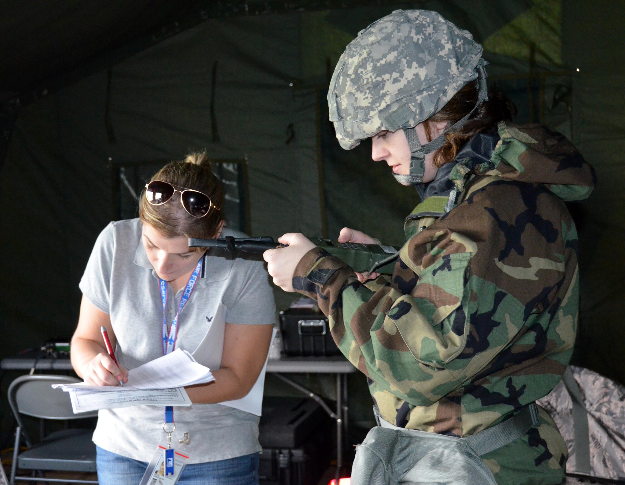 Westover Airlift Control Flight (ALCF) Airmen conduct exercise Patriot Palm at Marine Corps Air Station, Kanneohe Bay, Hawaii, Jan. 11 through Jan. 17.  ALCF is unique in that they are the first troops into a location that does not already have a working air base and usually have to operate alone until they bring in the aircraft needed to finalize the set-up of a functioning base. (U.S. Air Force photo/Staff Sgt.Kelly Goonan)
