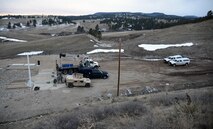 Airmen from the 341st Missile Maintenance Squadron worked to keep the launch facilities in the missile field working at optimal levels Feb. 2. Their work included swapping out batteries which keep the LFs running, removing one missile and replacing another. Maintenance in the field is essential in keeping missiles ready and on alert at all times. (U.S. Air Force photo/Airman 1st Class Dillon Johnston)