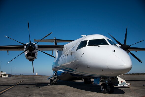 A C-146A sits on the 919th Special Operations Wing flightline Jan. 28 at Duke Field, Fla.  The 5th Special Operations Squadron began training reserve and active-duty Airmen in the aircraft in December.  A new 919th SOW squadron dedicated to the Wolfhound will stand up in 2015.  (U.S. Air Force photo/Tech. Sgt. Jasmin Taylor)