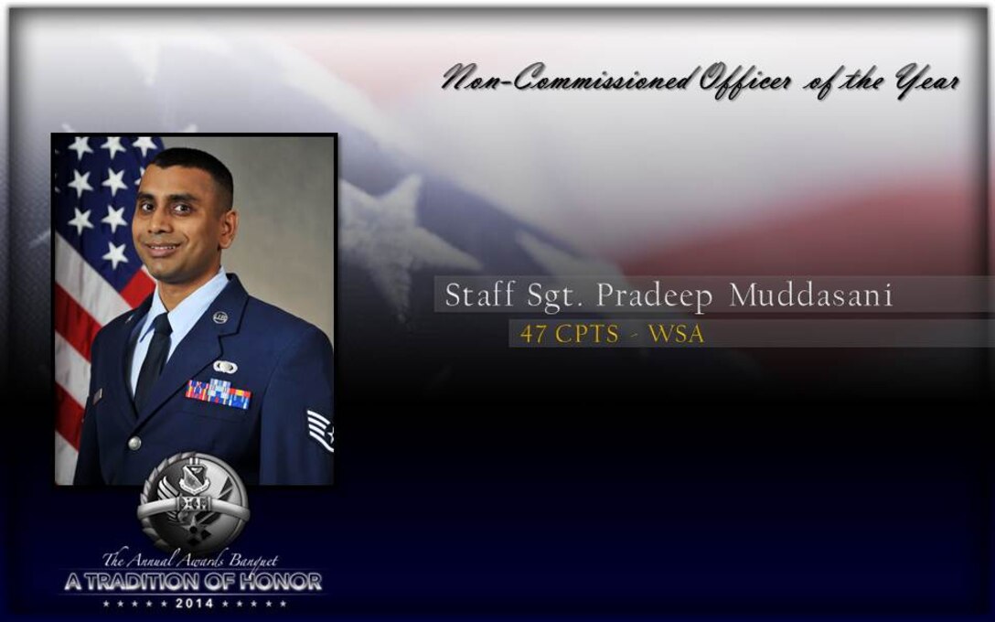 Staff Sgt. Pradeep Muddasani, 47th FTW, NCO of the Year